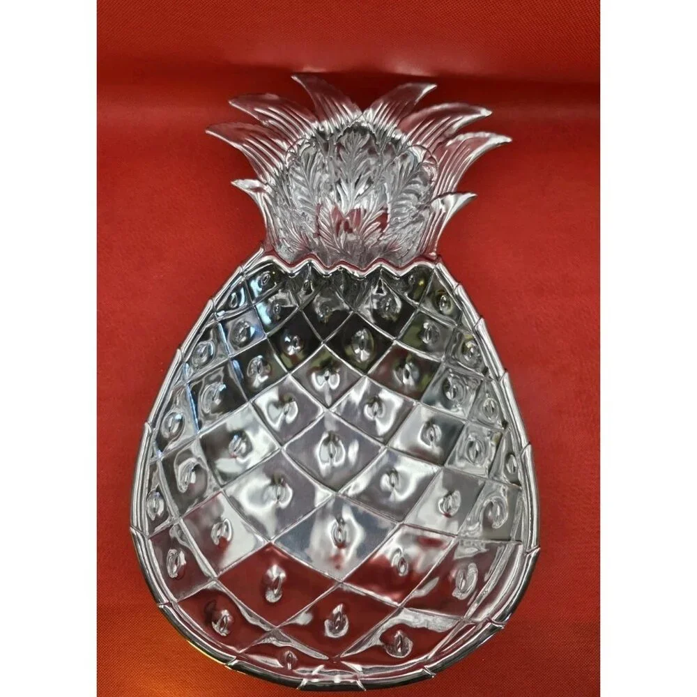 Arthur Court‎ Large Pineapple Chip & Dip Tray Tropical Party Beach House W Box